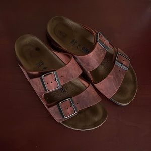 Size 39 Red Arizona Birkenstocks
